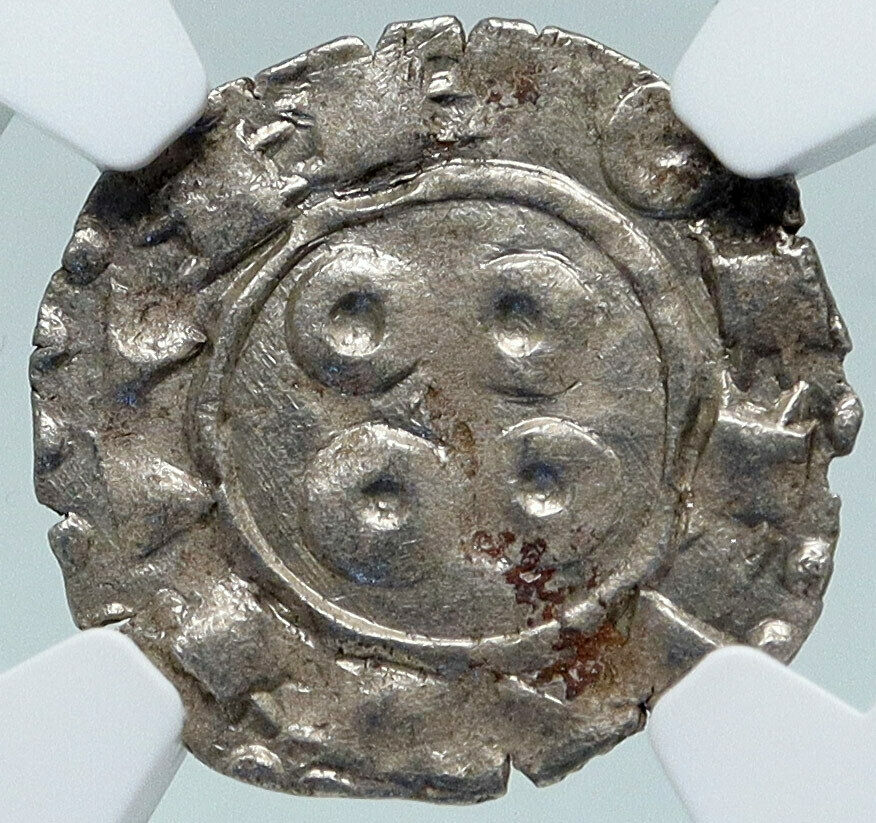 1100-1300 FRANCE Melgueil Maguelonne OLD Silver Denier Medieval Coin NGC i87149