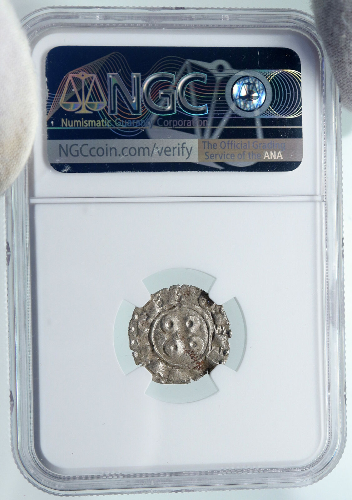 1100-1300 FRANCE Melgueil Maguelonne OLD Silver Denier Medieval Coin NGC i87149