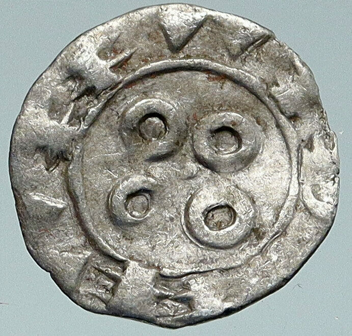 1100-1200 FRANCE Melgueil Maguelonne ANTIQUE Silver Denier Medieval Coin i87257