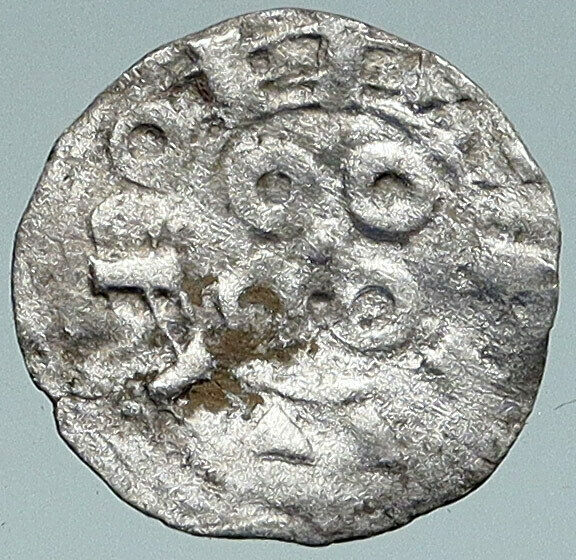 1100-1200 FRANCE Melgueil Maguelonne ANTIQUE Silver Denier Medieval Coin i87256