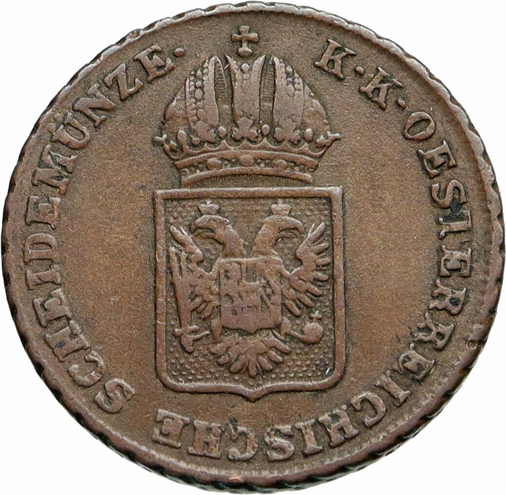 1816 AUSTRIA Emperor FRANZ Francis II OLD Antique 1 Kreuzer Austrian Coin i87354