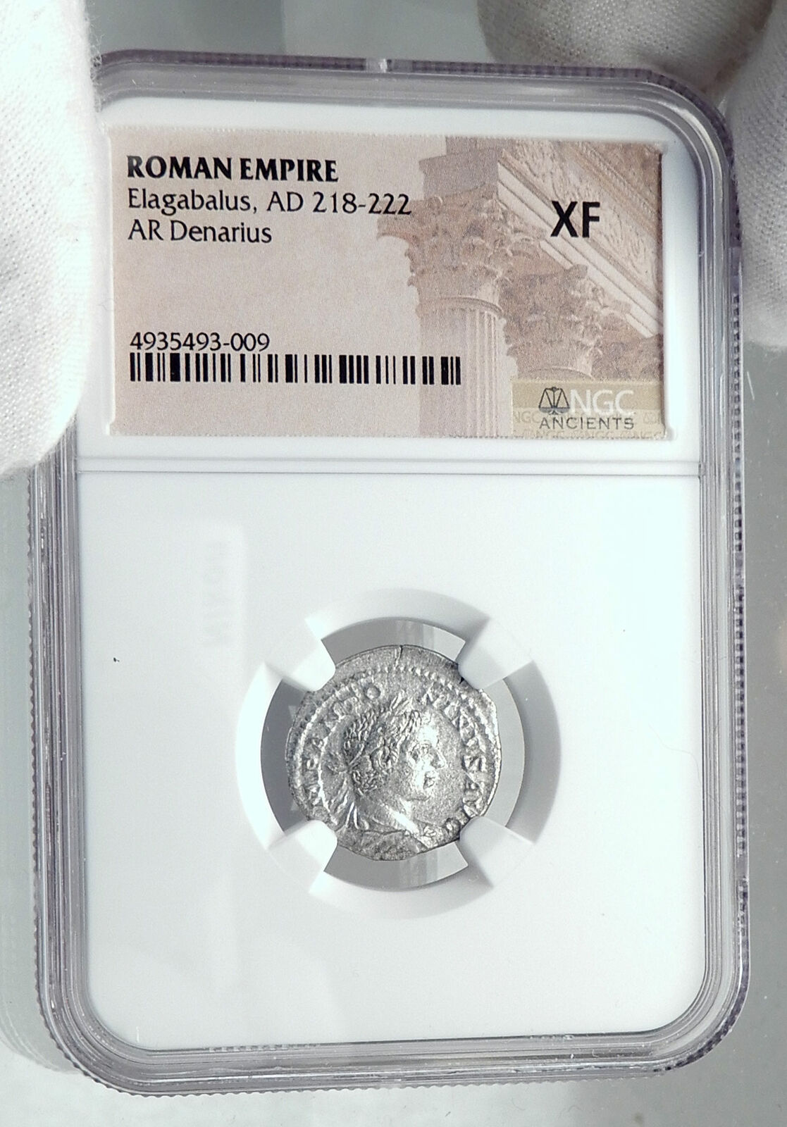 ELAGABALUS Authentic Ancient 219AD Rome Silver Roman Coin FELICITAS NGC i81157