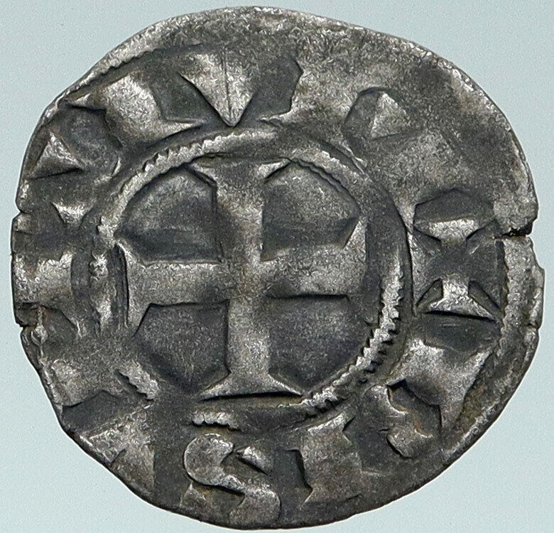 1050AD FRANCE Archbishopric BESANCON Antique Silver Denier Medieval Coin i87407