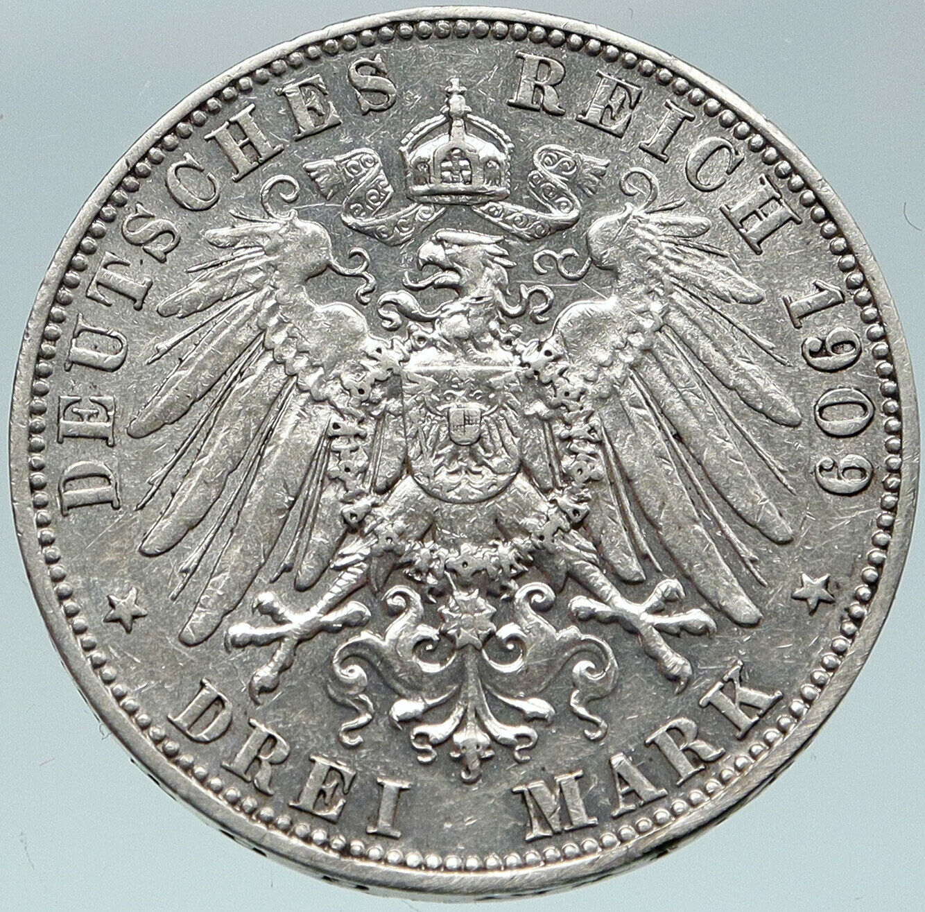 1912 GERMANY EMPIRE German States SAXONY ELECTORATE Silver 2 Mark Coin i87455