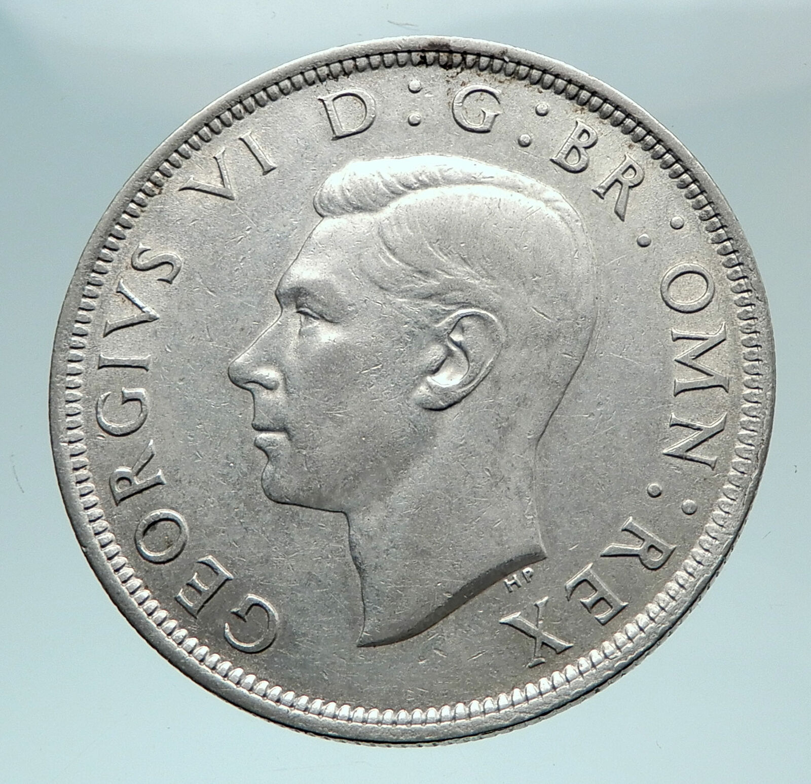 1943 Great Britain United Kingdom UK GEORGE VI Silver Half Crown Coin i81012