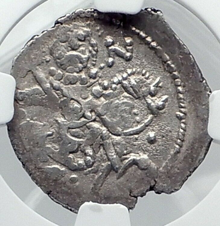 BASIL Emperor of EMPIRE of TREBIZOND 1332AD Silver Byzantine Coin NGC i81807