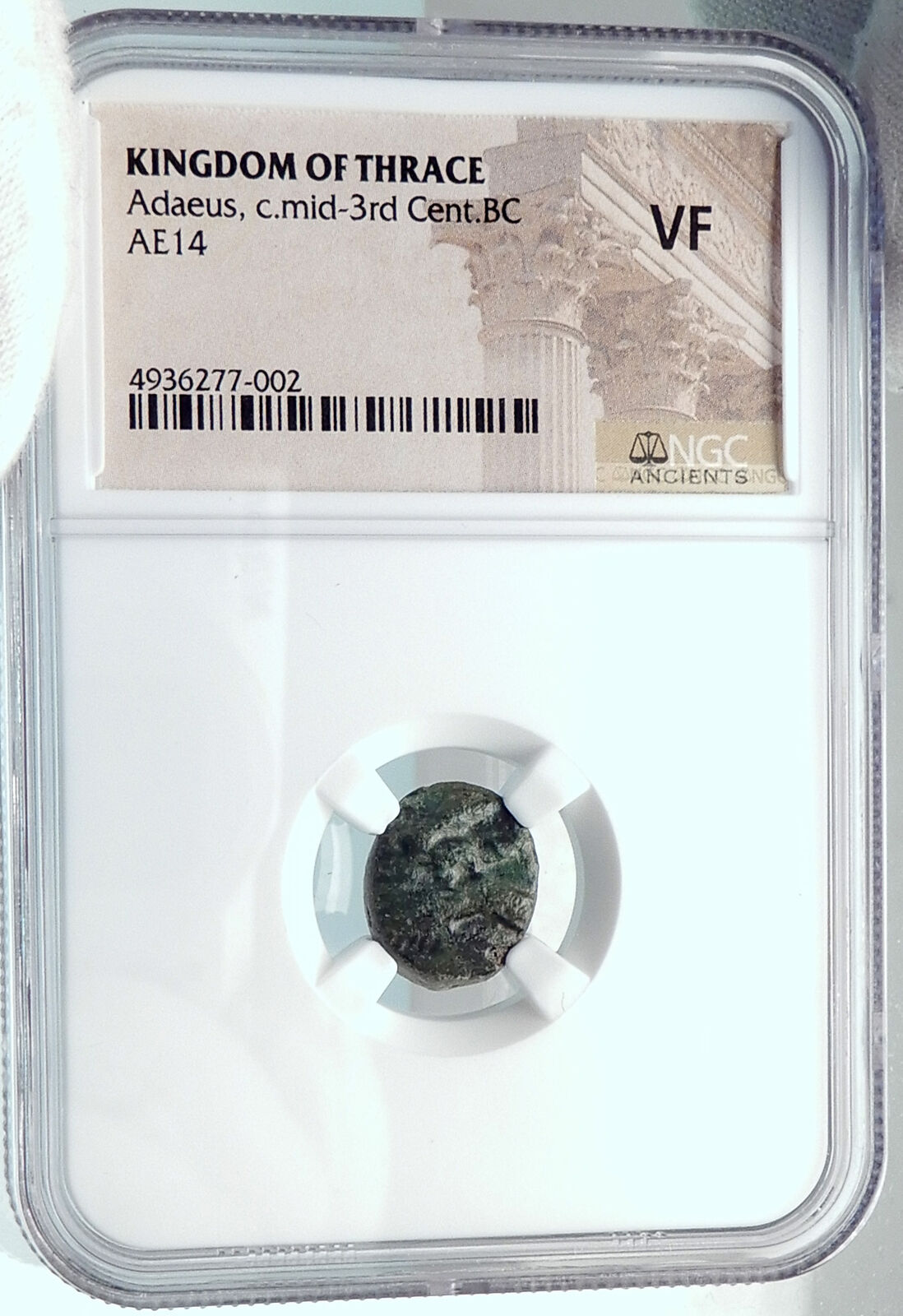 ADAIOS Scythian Thracian King VERY RARE 2754BC Greek Coin BOAR SPEAR NGC i81899