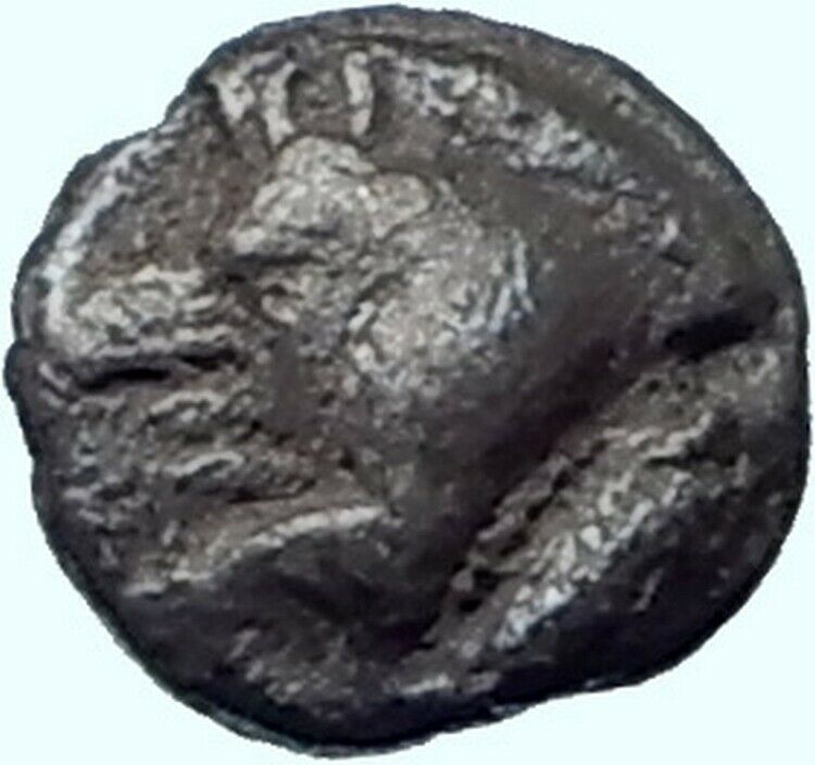 KYZIKOS in MYSIA 525BC Tetartemorion Boar Lion Ancient Silver Greek Coin i41509