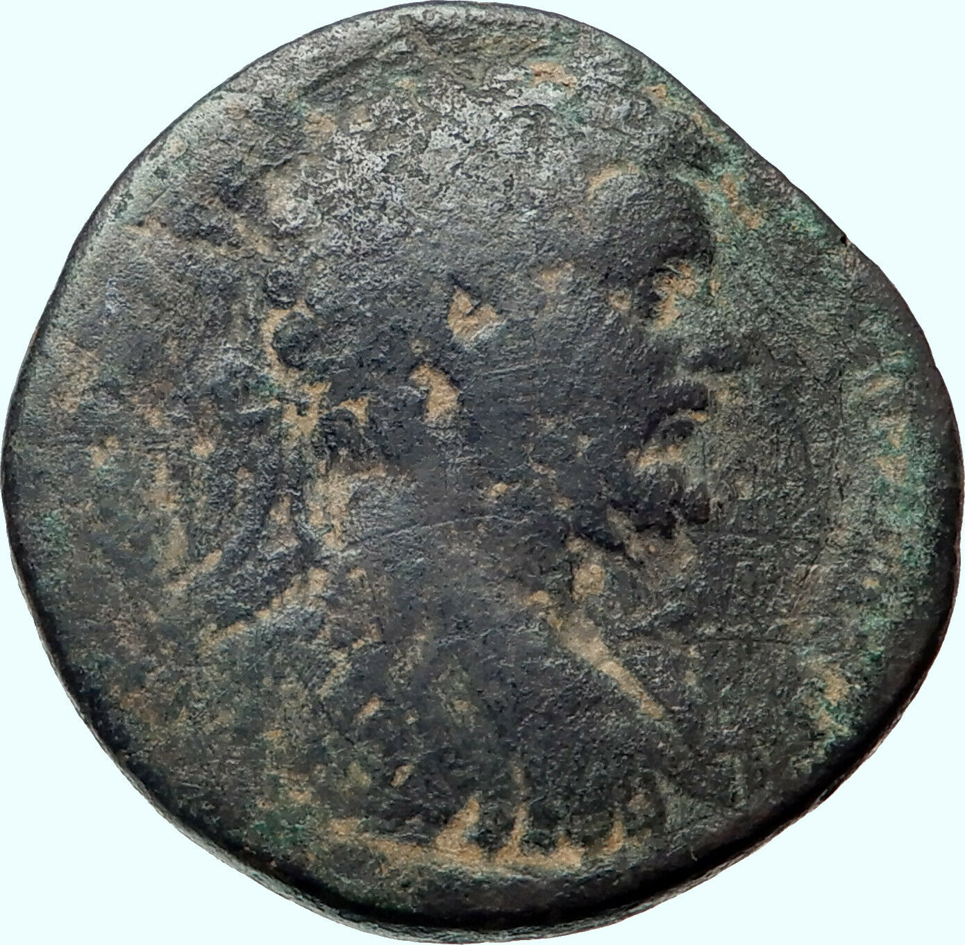 SEPTIMIUS SEVERUS Authentic Ancient Rome Sestertius Roman Coin JUPITER i41944