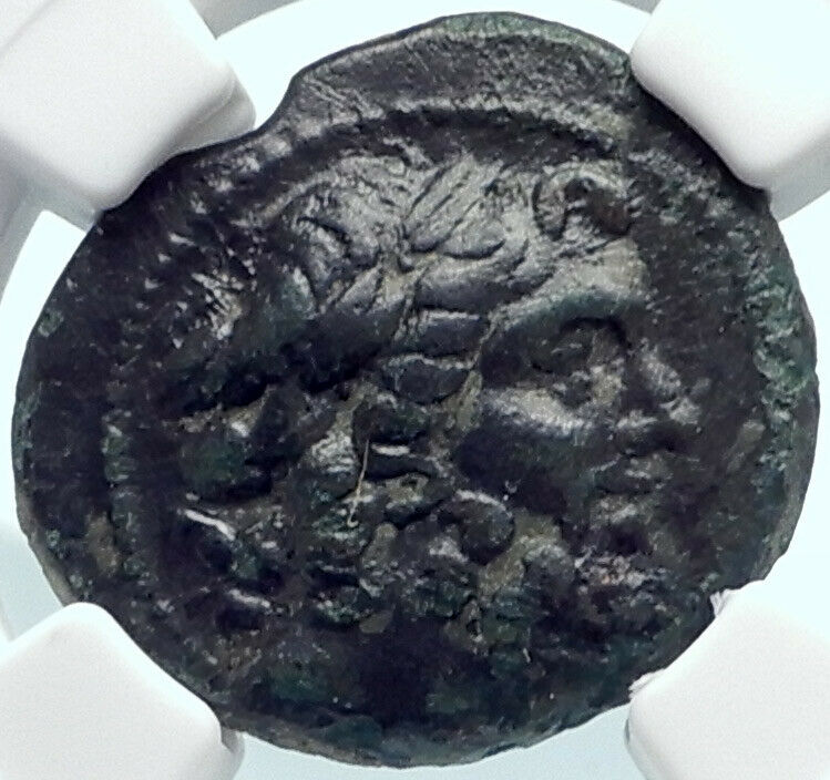 AIGEAI in CILICIA Authentic Ancient 2-1CenBC Greek Coin ZEUS ATHENA NGC i81912