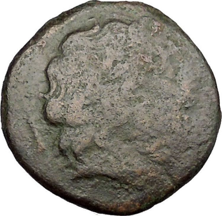 Messana in Sicily under Mamertini 220BC Greek Coin Zeus Naked warrior i39200