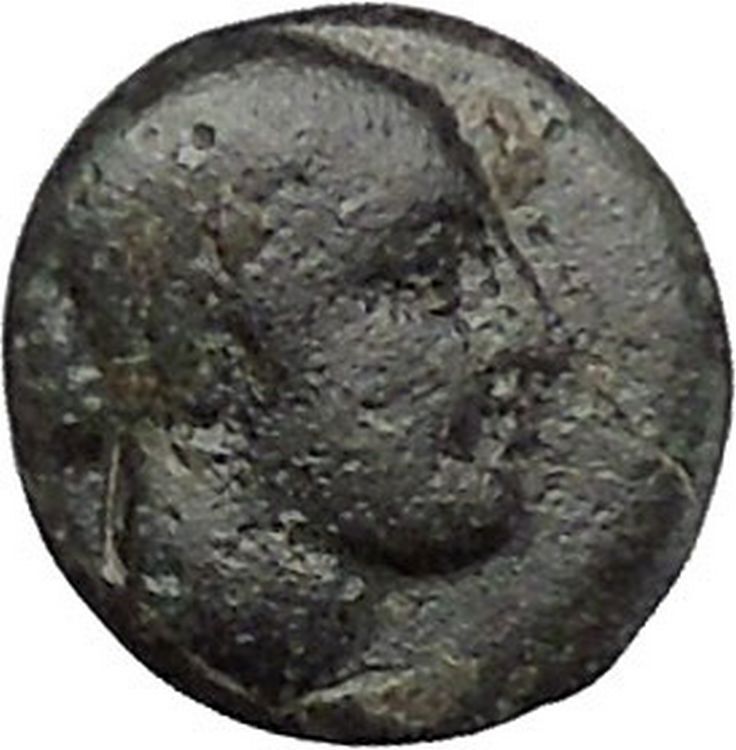 Boione in Aiolis 300BC Rare Authentic Ancient Greek Coin Female BULL i49025