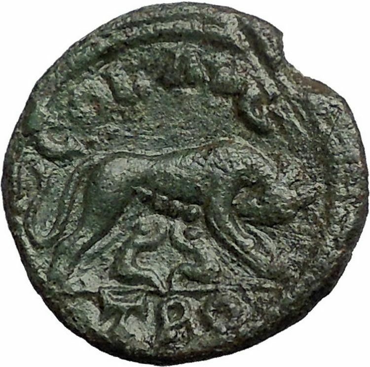 ALEXANDRIA TROAS 200AD Romulus Remus She-Wolf Pseudo-Autnomous Greek Coin i56070