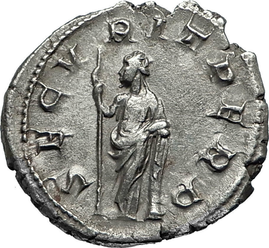 GORDIAN III 244AD Rome Authentic Ancient Silver Roman Coin Securitas i67045