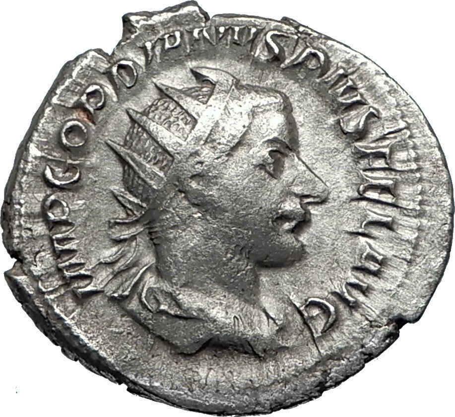 GORDIAN III 244AD Rome Authentic Ancient Silver Roman Coin Securitas i67045