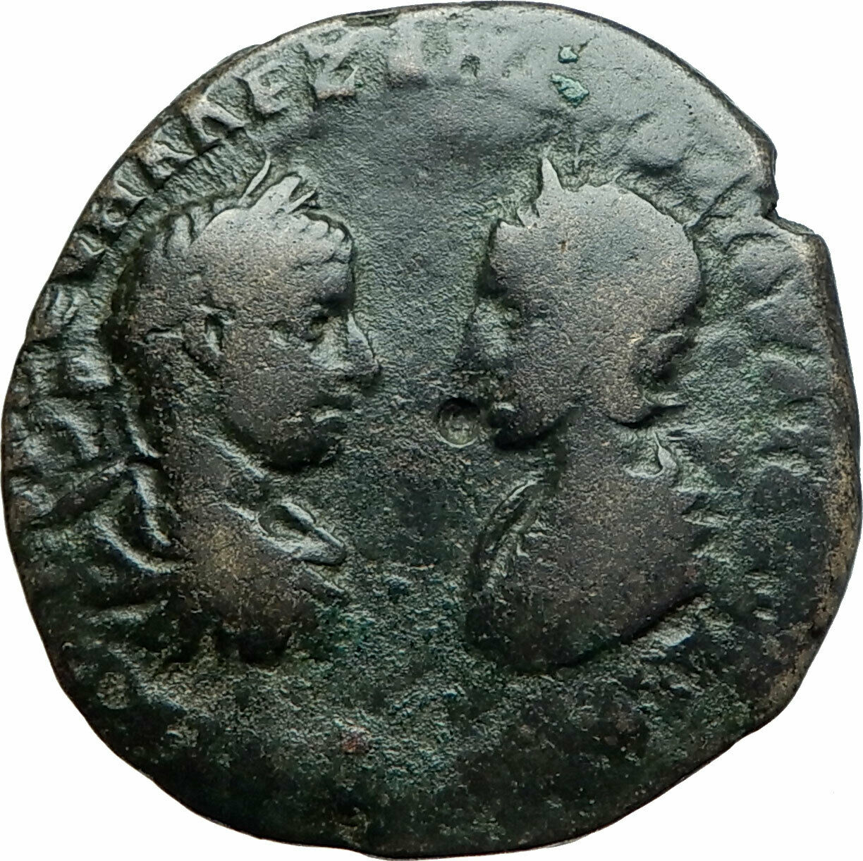 SEVERUS ALEXANDER & JULIA MAESA Marcianopolis Ancient Roman Coin HOMONOIA i79086