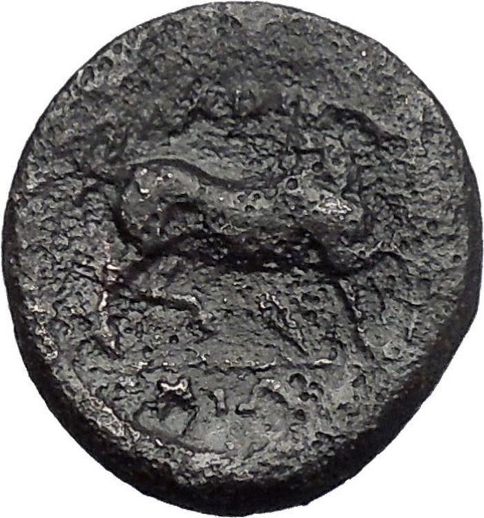 LARISSA in THESSALY 350BC NYMPH Horse Authentic Ancient Greek Coin i49144