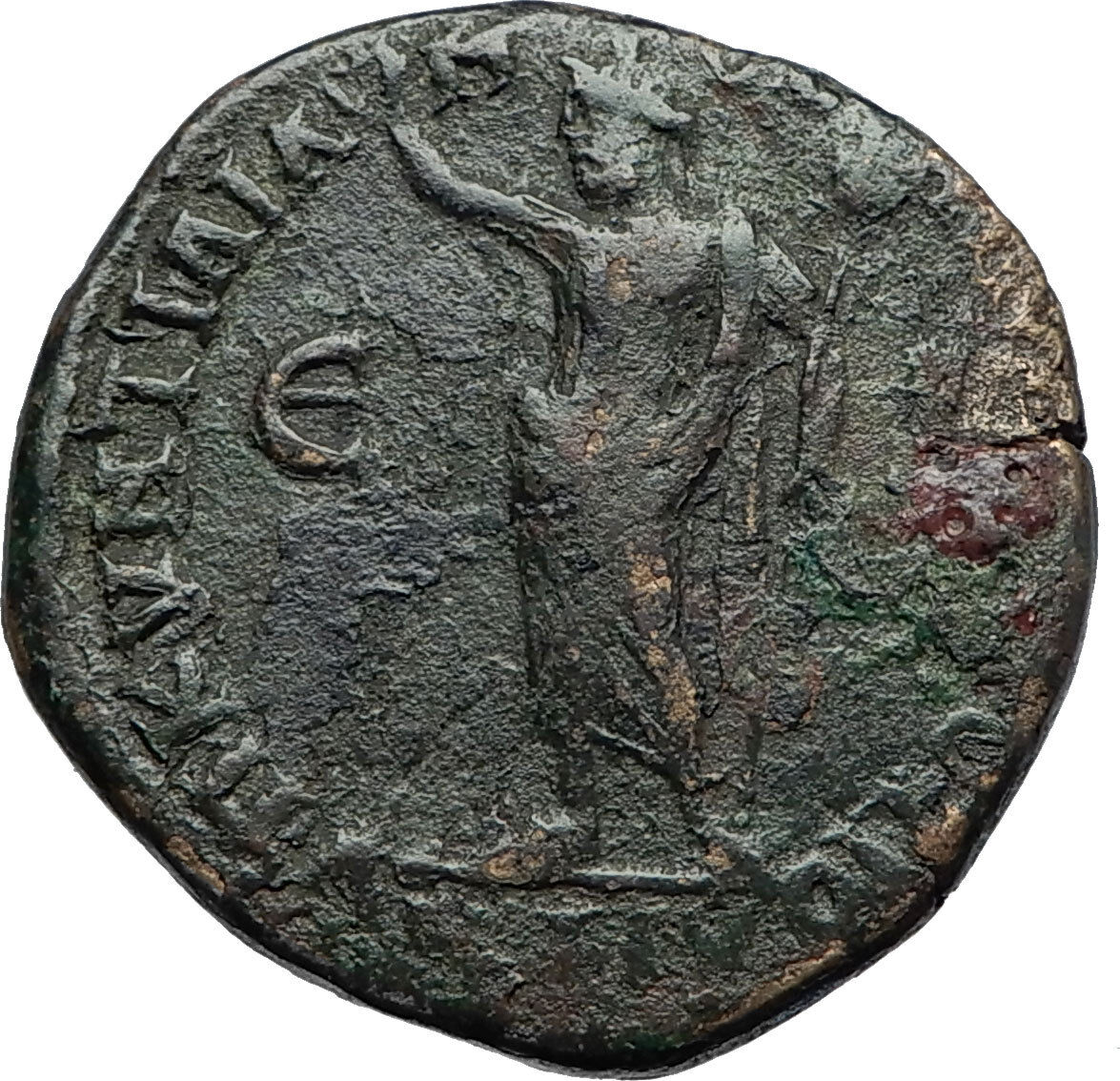 CARACALLA & JULIA DOMNA Genuine Ancient Marcianopolis Roman Coin SERAPIS i71038