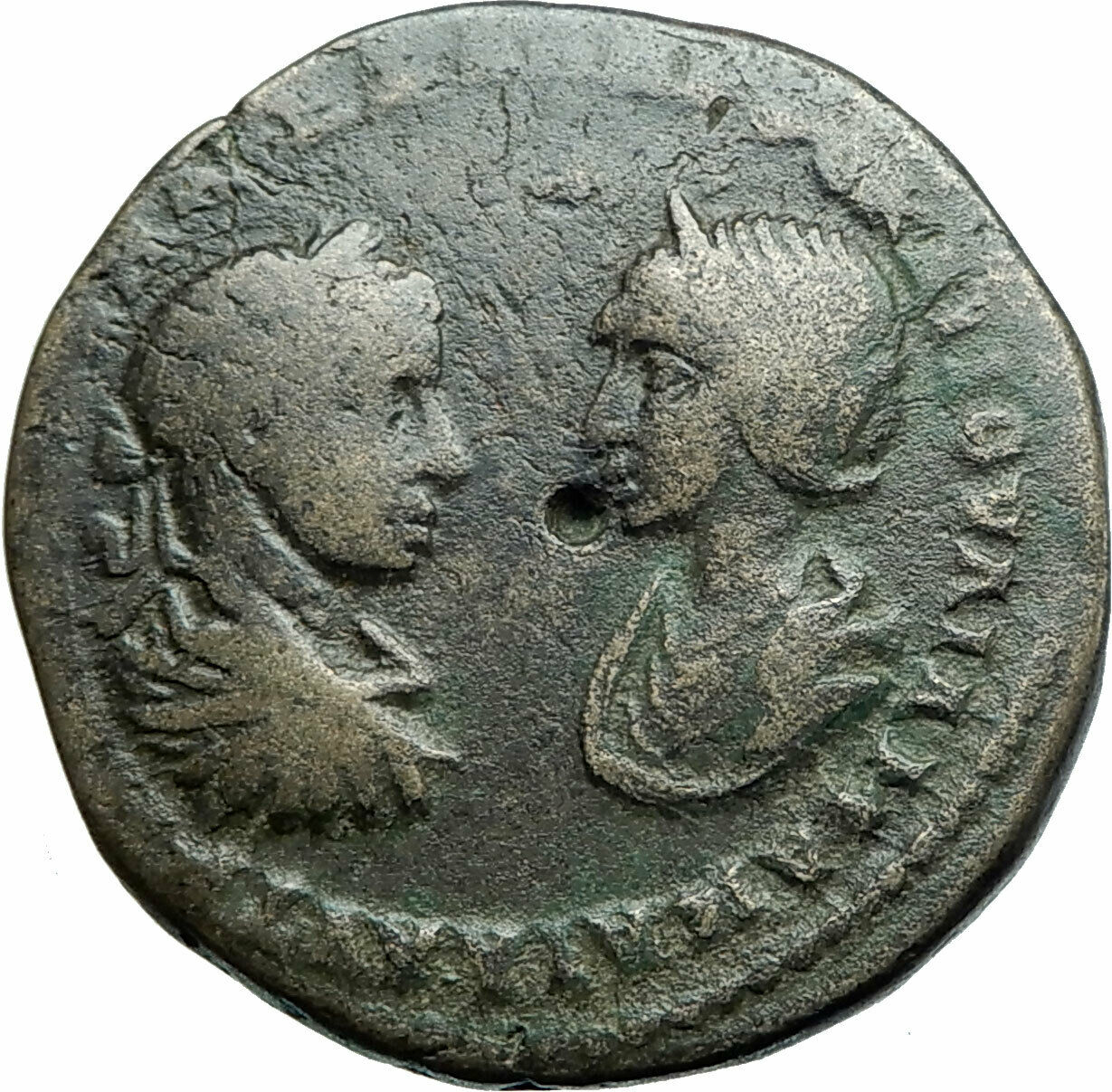 SEVERUS ALEXANDER & JULIA MAMAEA Marcianopolis Ancient Roman Coin ZEUS i79158