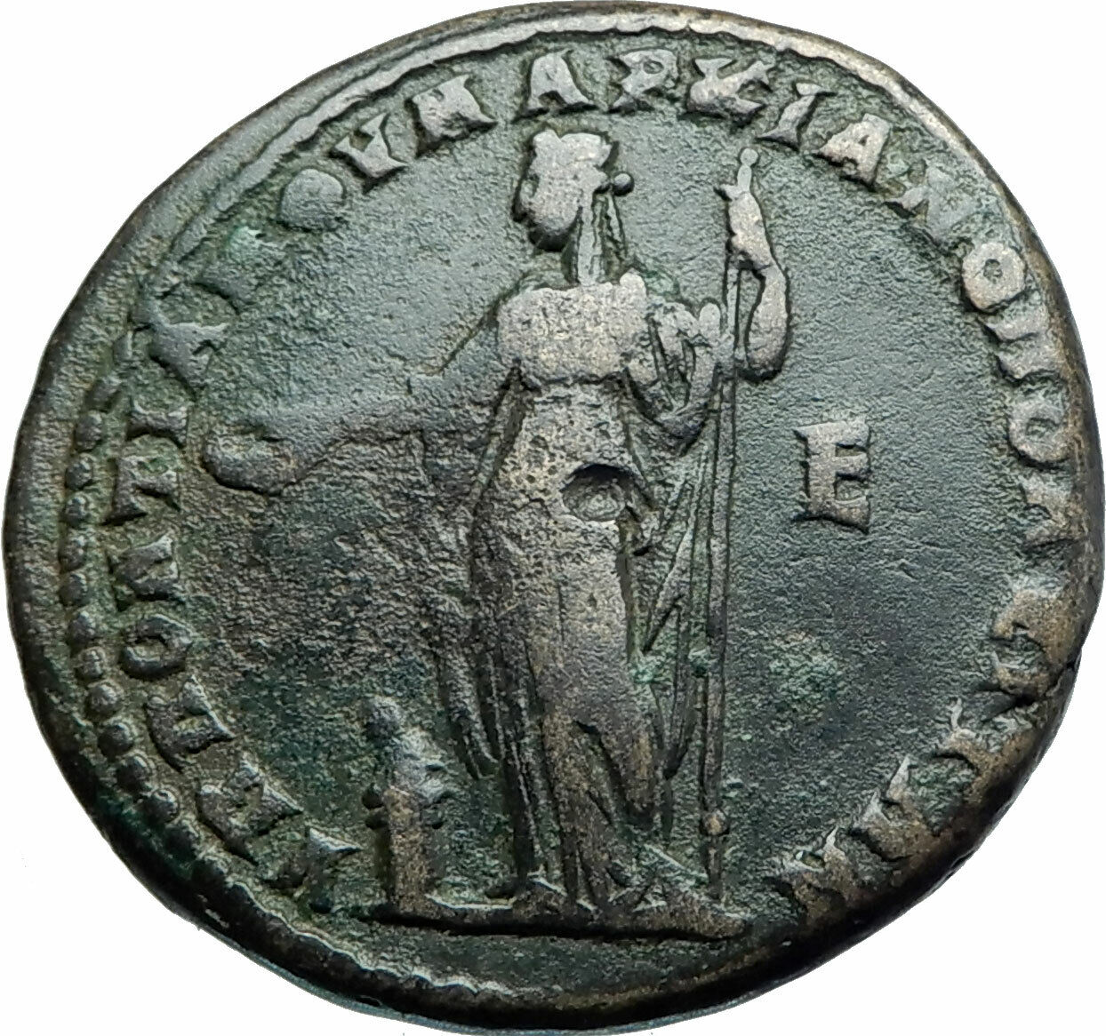 MACRINUS & SON DIADUMENIAN Ancient 217AD Marcianopolis Roman Coin DEMETER i79161