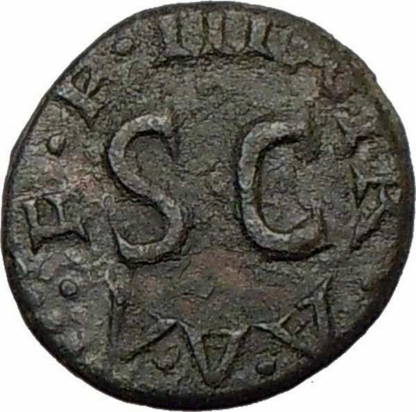 AUGUSTUS 9BC Ancient Roman Coin Clasped hands w caduceus Commerce symbol i18796