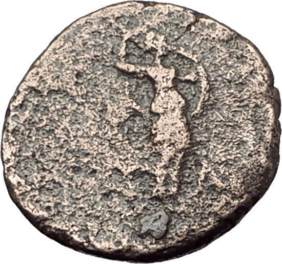 TEMNOS in AEOLIS 2-1CenBC ATHENA PROMACHOS Authentic Ancient Greek Coin i63111