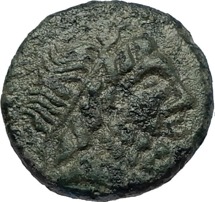 SYRACUSE SICILY 1CenBC Authentic Ancient RARE R1 Greek Coin SERAPIS ISIS i68043