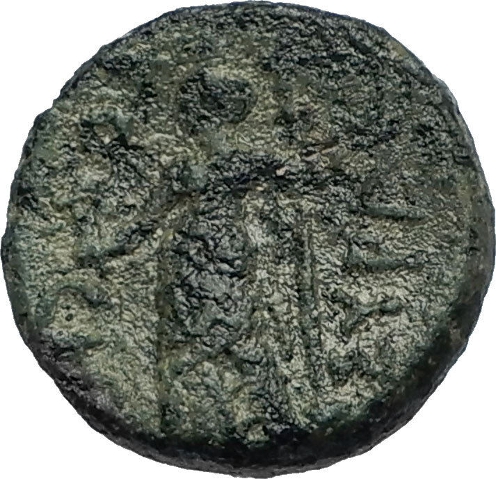 SYRACUSE SICILY 1CenBC Authentic Ancient RARE R1 Greek Coin SERAPIS ISIS i68043