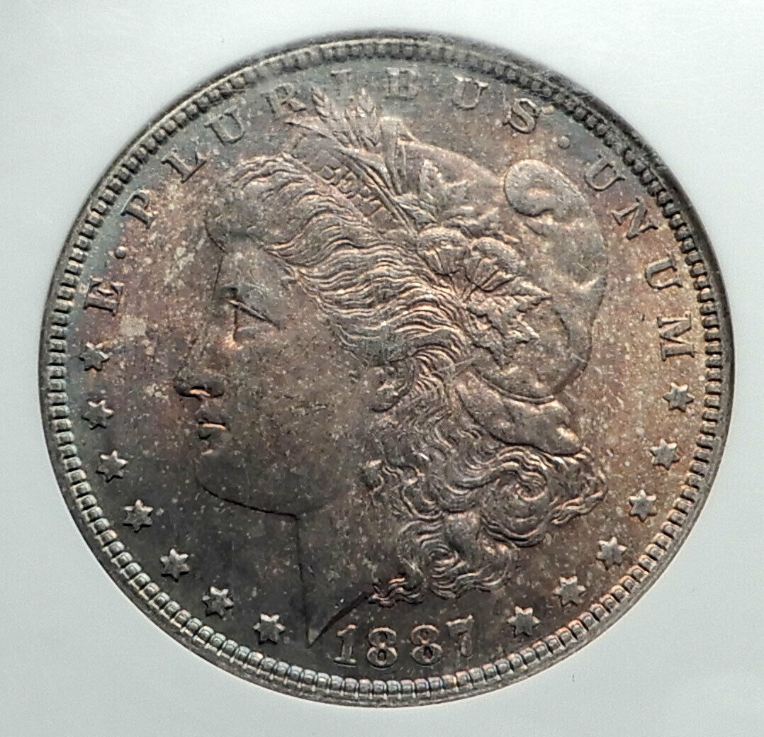 1887 UNITED STATES of America SILVER Morgan US Dollar Coin EAGLE NGC MS i78883