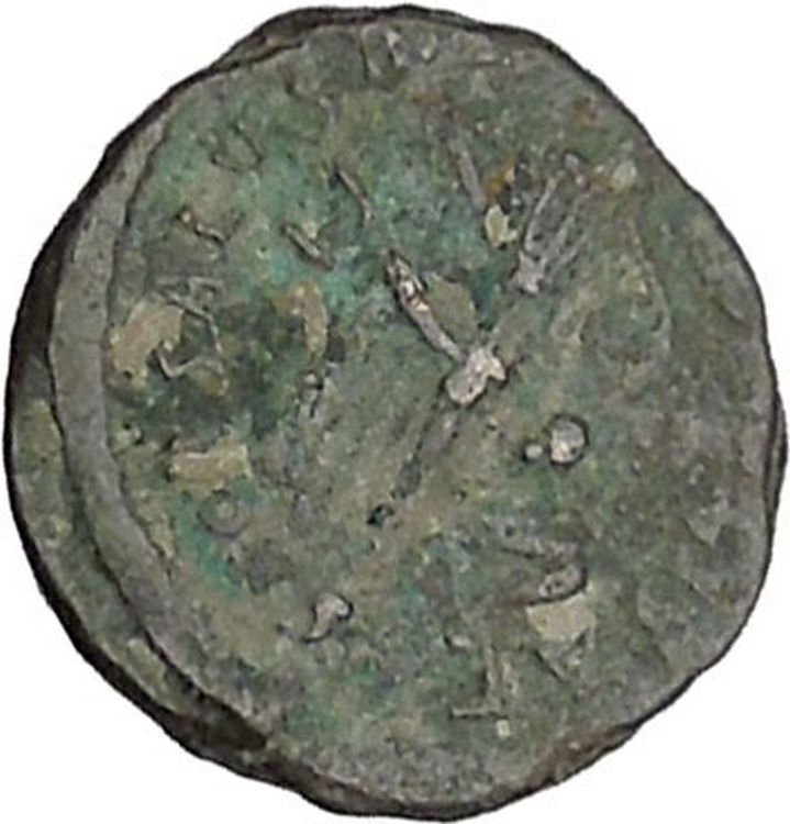 ARCADIUS 388AD Ancient Roman Coin VICTORY Nike Chi-Rho Christ Monogram i42445