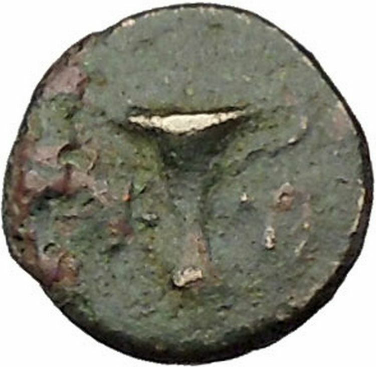 Kyme Cyme in Asia Minor 350BC Ancient Greek Coin Eagle Vase i46119