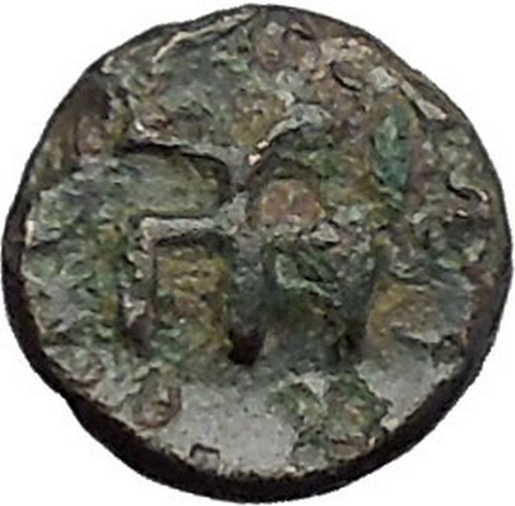 KEBREN in TROAS 420BC Ram Heads Monogram Authentic Ancient Greek Coin i49589