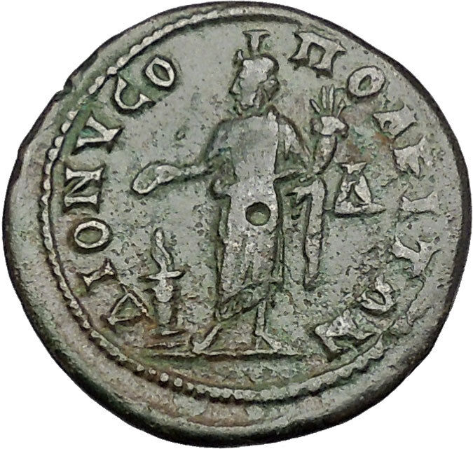 SEVERUS ALEXANDER 222AD Dionysopolis SERAPIS ALTAR Ancient Roman Coin i50987