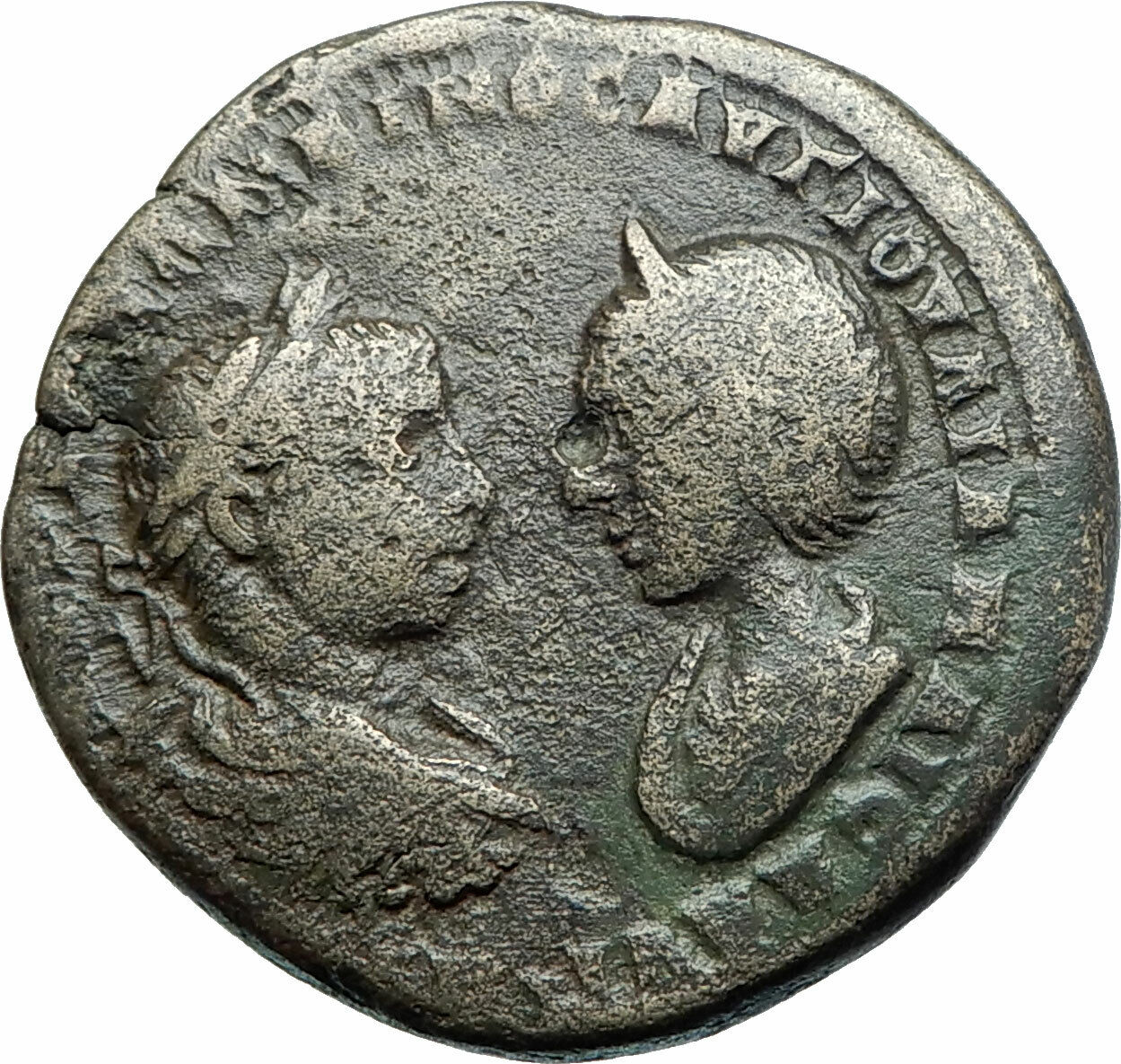 ELAGABALUS & JULIA MAESA Ancient 218AD Marcianopolis Roman Coin HOMONOIA i79080