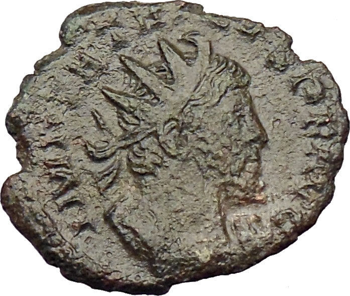 Tetricus I Gallic Roman 273AD Rare Ancient Roman Coin Good humor Goddess i29680