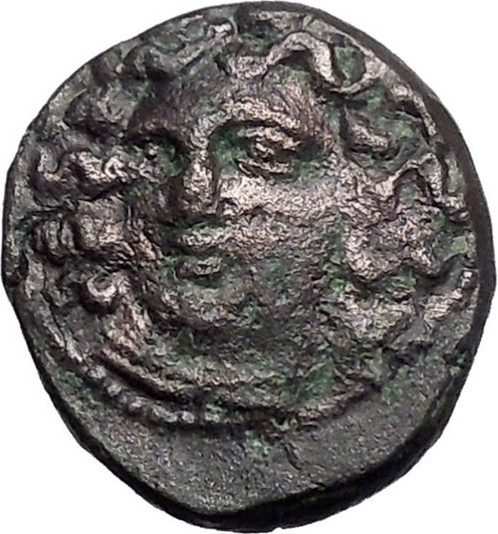 LARISSA in THESSALY 350BC NYMPH & HORSEMAN Authentic Ancient Greek Coin i49150