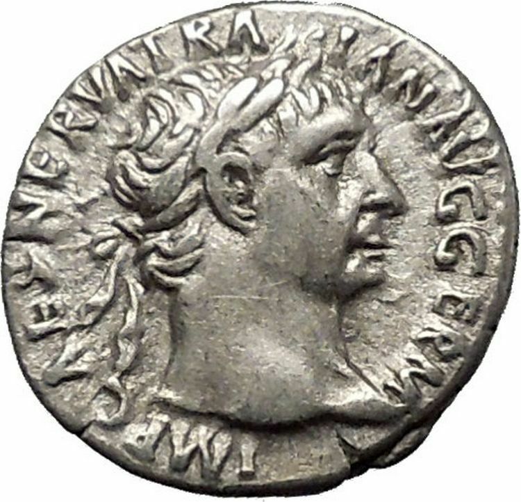 Trajan 101AD Silver Ancient Roman Coin Felicitas Good luck or Pax RARE i51182