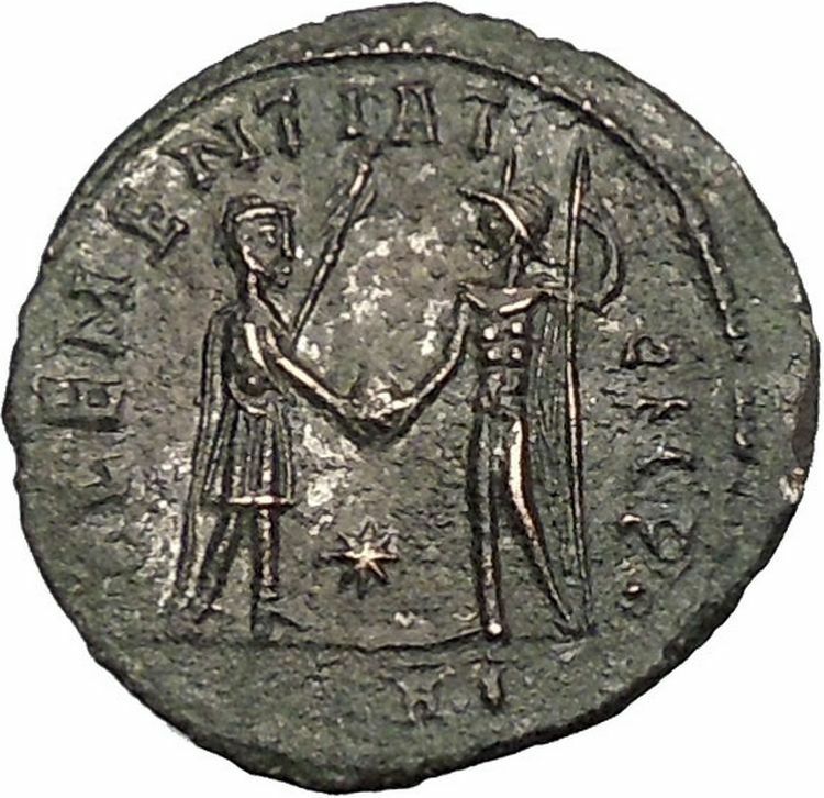 Probus receiving globe from Jupiter 276AD Tripolis Ancient Roman Coin i51156