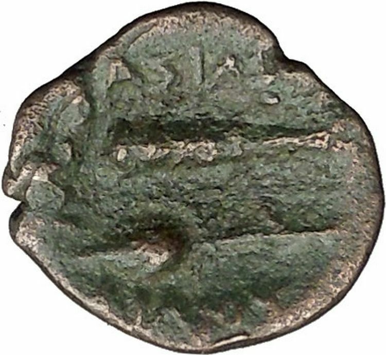 Ancient Greek City King 300BC Apollo Club Thyrsos Authentic Coin RARE i50363