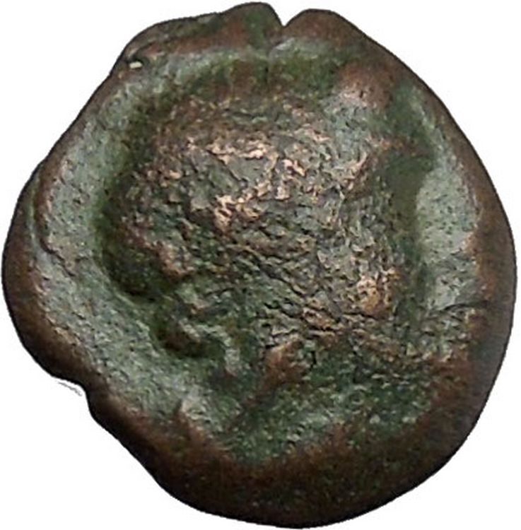 Ancient Greek City King 300BC Apollo Club Thyrsos Authentic Coin RARE i50363