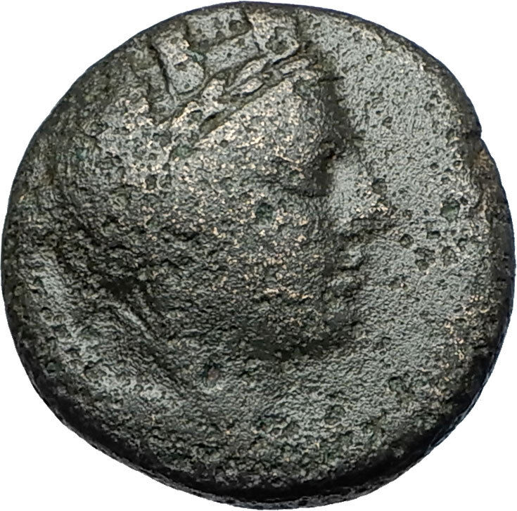 SARDES in LYDIA 133BC Authentic Ancient Greek Coin TYCHE & ZEUS w EAGLE i68358