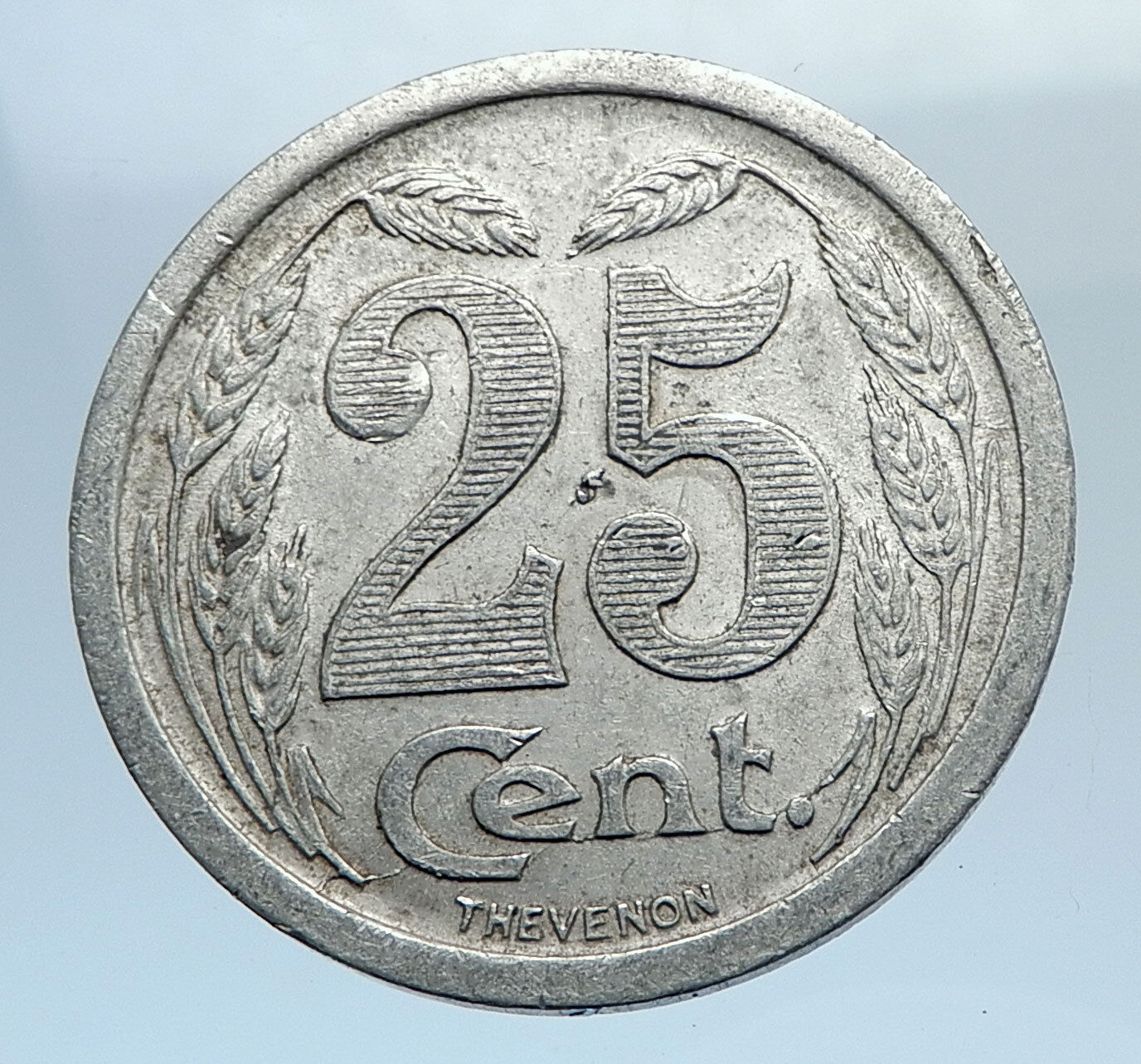 1921 FRANCE Evreux After WWI Aluminum 25 Centimes TRADE TOKEN French Coin i74167