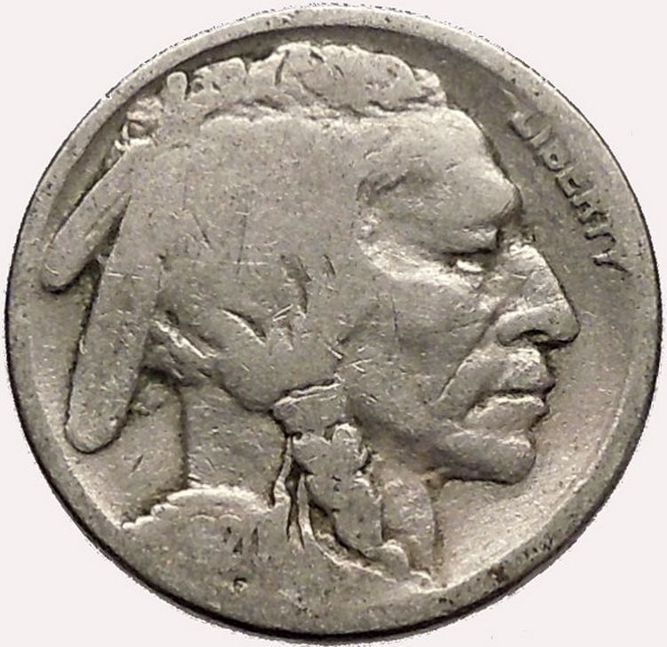 1920 BUFFALO NICKEL 5 Cents of United States of America USA Antique Coin i43579