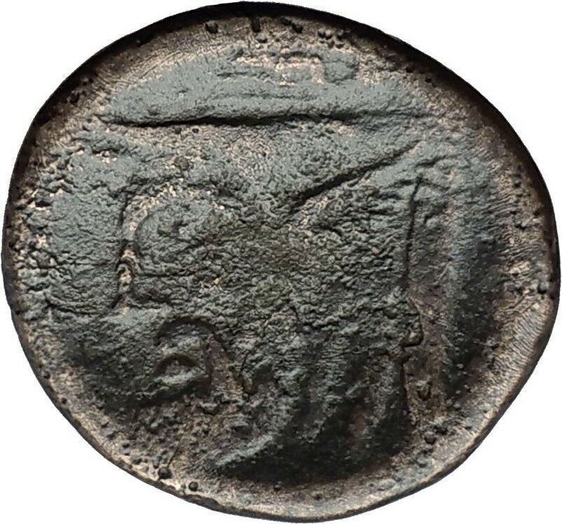 Akarnanian League Akarnania 250BC Athena River-God Archelous Greek Coin i59614