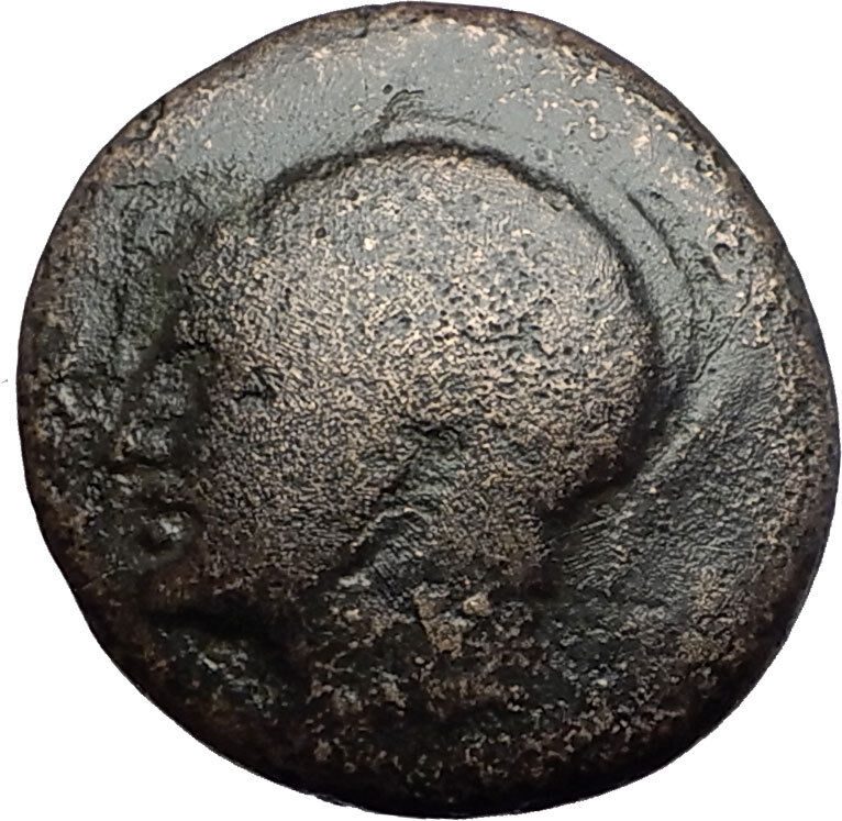 Akarnanian League Akarnania 250BC Athena River-God Archelous Greek Coin i59614