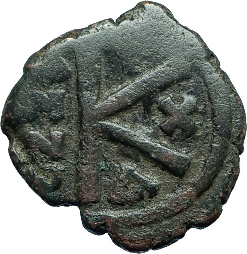 MAURICE TIBERIUS 582AD Constantinople Half Follis Ancient Byzantine Coin i66098