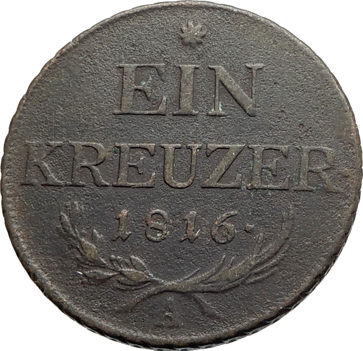 1816 AUSTRIA Emperor FRANZ Francis II Antique 1 Kreuzer Austrian Coin i74535