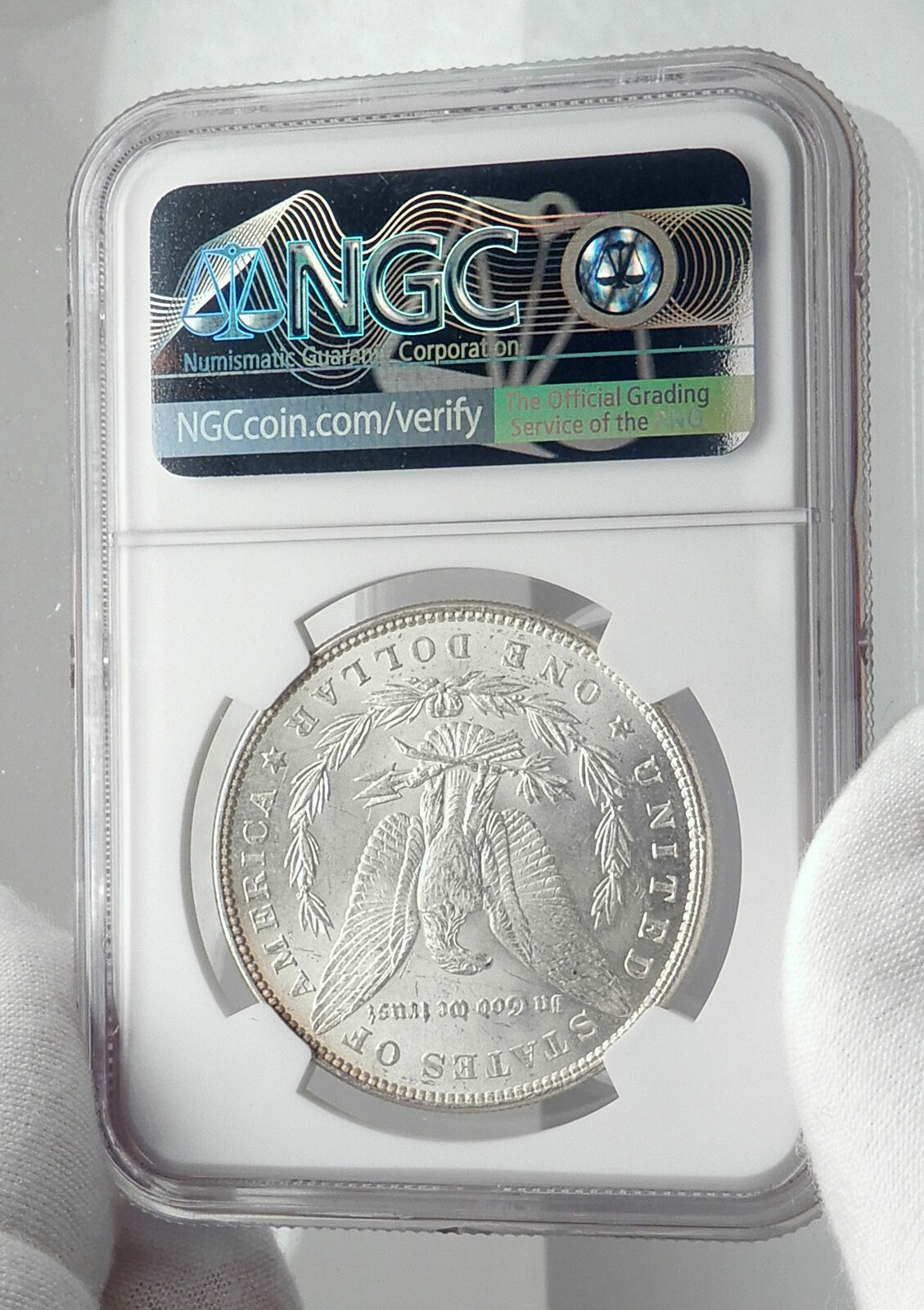 1886 UNITED STATES of America SILVER Morgan US Dollar Coin EAGLE NGC MS i80055