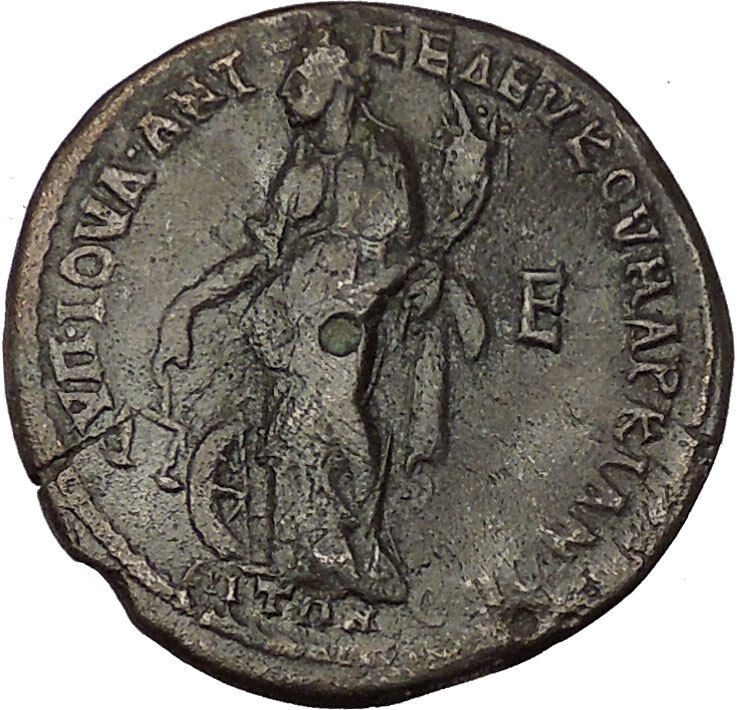 ELAGABALUS and JULIA MAESA 218AD Marcianopolis NEMESIS Ancient Roman Coin i53985