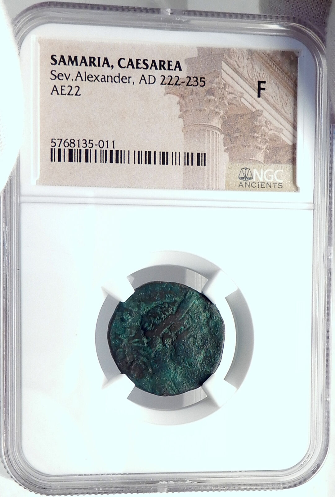 SEVERUS ALEXANDER GenuineAncient 222AD Caesarea Samaria Roman Coin NGC i82219